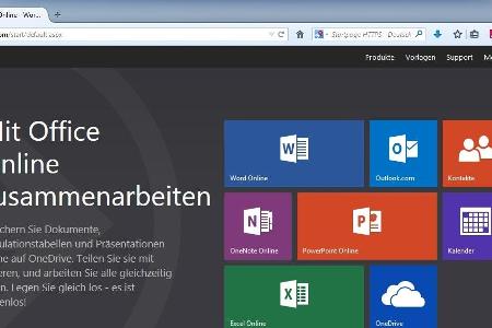 Über die einprägsame Adresse www.office.com gelangen Sie mit einem Klick zur Online-Version des gewünschten Office-Programms.