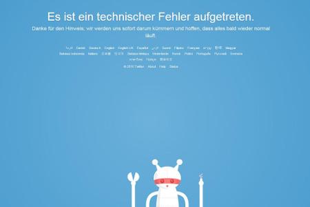 Die Startseite von Twitter.com zeigt das Problem an Die Startseite von Twitter.com zeigt das Problem an