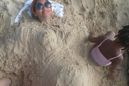 Beyoncé ließ ihre Fans in der Vergangenheit mit einem dicken Bauch aus Sand über eine Schwangerschaft spekulieren