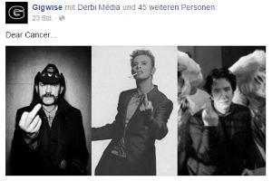 Britisches Musikmagazin bastelt "Fuck Cancer"-Collage