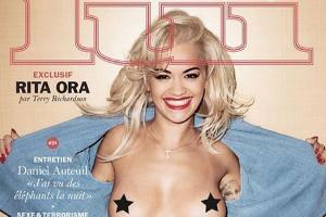 Rita Ora posiert oben ohne auf dem Cover der "Lui"