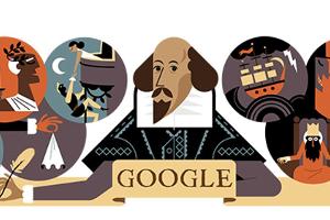 Google Doodle für William Shakespeare - höchst ungewöhnlich!