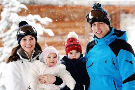 ...als beim vergangenen Winterurlaub ließ das seit 2011 verheiratete Paar die beiden Kinder Prinz George und Prinzessin Char...