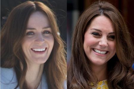 Emily Blunt am Set (l.) und Herzogin Kate nach Charlottes Geburt sehen mindestens aus wie Schwestern, wenn nicht wie Zwillinge Emily Blunt am Set (l.) und Herzogin Kate nach Charlottes Geburt sehen mindestens aus wie Schwestern, wenn nicht wie Zwillinge