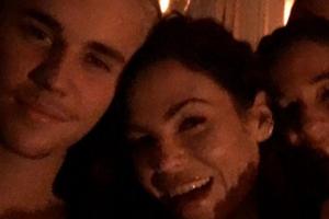 Jenna Dewan-Tatum freut sich sichtlich Justin Bieber zufällig getroffen zu haben