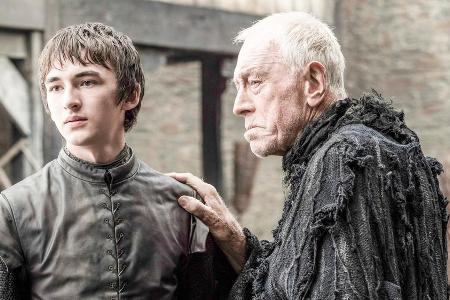 Bran Stark (Isaac Hempstead Wright) und die dreiäugige Krähe (Max von Sydow)