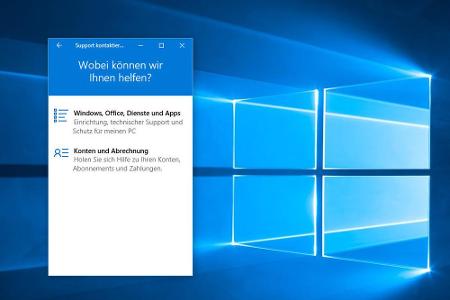 Wenn Sie mit einem Windows-Problem nicht weiter wissen, dann können Sie unter anderem direkt Hilfe von Microsofts Support-Te...