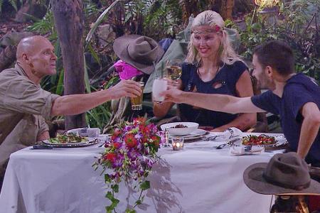 Vor dem Finale gab es für Thorsten Legat, Sophia Wollersheim und Menderes noch ein ausgiebiges Festmahl mit drei Gängen.