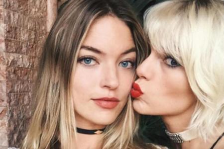 Taylor Swift (26) ist auf diesem Selfie mit Martha Hunt kaum wiederzuerkennen: Die Freundin von DJ Calvin Harris trägt ihr H...