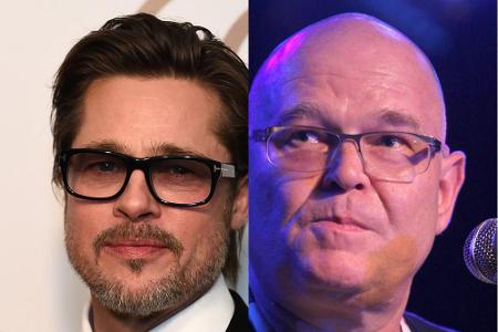 Wenn Sie an Brad Pitt (li.), Sean Penn, Jack Black oder Kiefer Sutherland denken, denken Sie an seine Stimme: Tobias Meister...