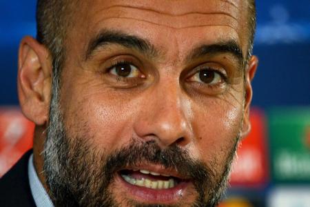 Noch-Bayern-Coach Pep Guardiola bei einer seiner berühmten Pressekonferenzen.