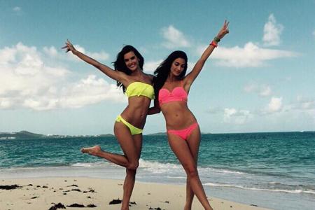 Gute Figur im Bikini: Alessandra Ambrosio (l.) und Lily Aldrige Gute Figur im Bikini: Alessandra Ambrosio (l.) und Lily Aldrige