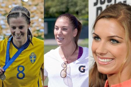 Drei der größten Stars der Frauen-WM: Lotta Schelin, Hope Solo und Alex Morgan (v.l.n.r.)