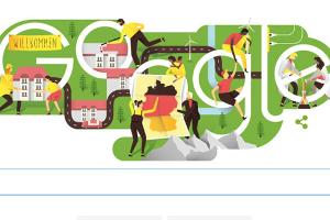 Google feiert Wiedervereinigung mit einem Doodle
