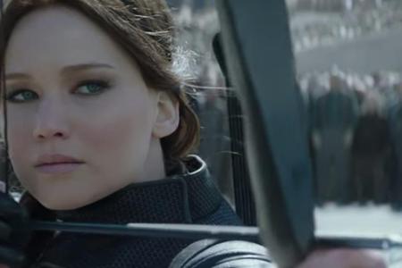 Jennifer Lawrence als Katniss Everdeen in Jennifer Lawrence als Katniss Everdeen in