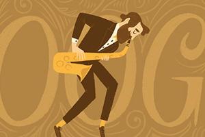 Google feiert 201. Geburtstag von Adolphe Sax mit einem Doodle