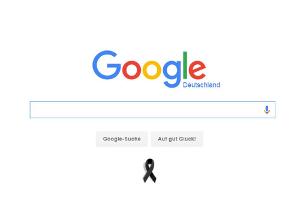 Nach Terror in Paris: Google mit Trauerschleife