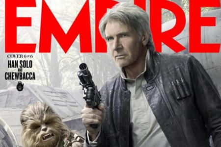 Han Solo und Chewbacca auf dem Han Solo und Chewbacca auf dem