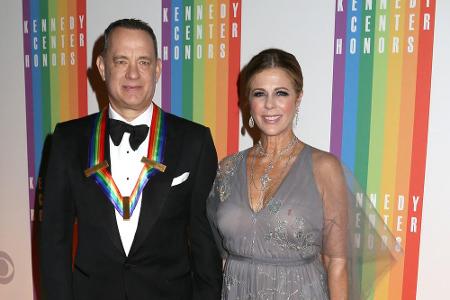 Tom Hanks und Rita Wilson bei einer Veranstaltung in Washington im Dezember 2014 - zu etwa der Zeit, als Wilson die Krebsdia...