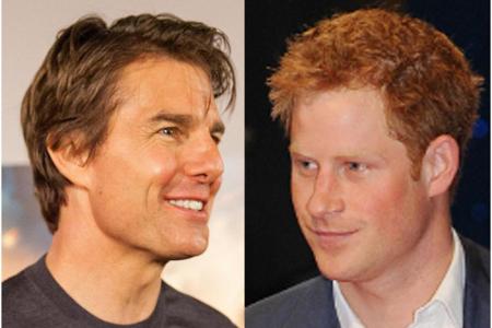 Arbeiten Tom Cruise (li.) und Prinz Harry bald zusammen an einem Arbeiten Tom Cruise (li.) und Prinz Harry bald zusammen an einem