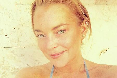 Lindsay Lohan von der Sonne verwöhnt