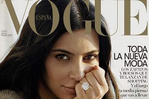 Kim Kardashian ohne Make-up auf dem "Vogue"-Cover