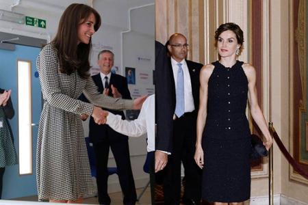 Lächeln, lächeln, lächeln: Aber was verbirgt sich hinter der dünnen Fassade von Herzogin Kate und Königin Letizia von Spanie... Lächeln, lächeln, lächeln: Aber was verbirgt sich hinter der dünnen Fassade von Herzogin Kate und Königin Letizia von Spanie...