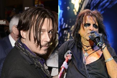 Vampir-Kumpel: Johnny Depp (l.) und Alice Cooper gehen bald gemeinsam auf Tour