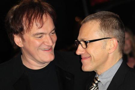 Regisseur Quentin Tarantino und Christoph Waltz bei der UK-Premiere von 