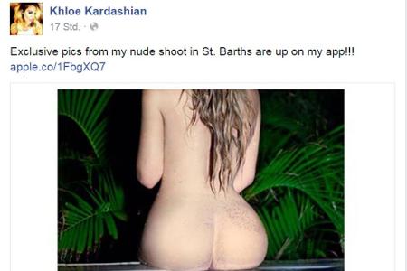 Mit diesem Facebook-Post preist Khloe Kardashian ihre kostenpflichtigen Online-Angebote an