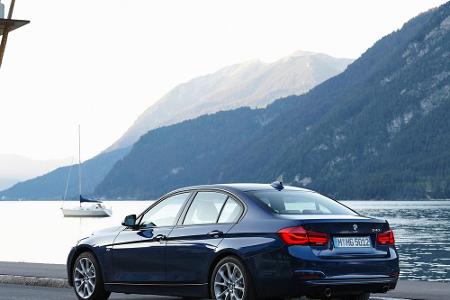 Ein schöner Rücken...: Die Heckansicht des BMW 320d