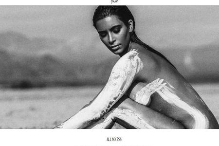 Dieses Bild zeigt Kim Kardashian auf ihrer Website