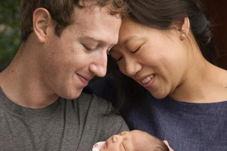 Mark Zuckerberg mit seiner Priscilla und Töchterchen Max