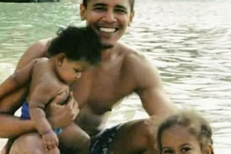 Auch Michelle Obama (51) nutzte den Vatertag für ein nostalgisches Bild und zeigte den US-Präsidenten Barack Obama (53) beim...