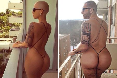 Bei Amber Roses Pracht-Po konnte hingegen nur noch Photoshop weiterhelfen.