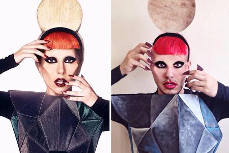 Gewohnt abgedreht ist das Outfit von Pop-Ikone Lady Gaga.