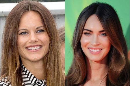 Auch diese sexy Ladys ähneln sich: Prinzessin Sofia von Schweden (l.) war mal Dessous-Model und Hollywood-Star Megan Fox ist...