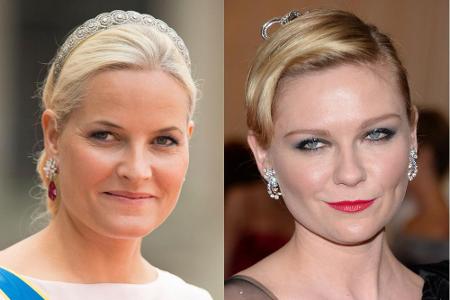 Zwei zarte Seelen, die sich auch optisch ähneln: Während Kronprinzessin Mette-Marit (l.) von Norwegen mit dem royalen Druck ...