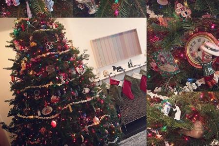 Im Wohnzimmer von Neil Patrick Harris (42) steht nicht nur ein zauberhaft geschmückter Baum - auch die Strümpfe hängen schon...