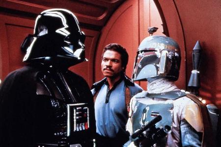 Billy Dee Williams (Mitte) als Lando Calrissian in Billy Dee Williams (Mitte) als Lando Calrissian in