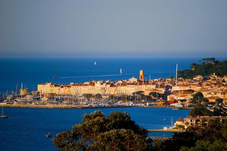 Traumblick von der Terrasse des Hotel Villa Belrose auf die Bucht von Saint Tropez