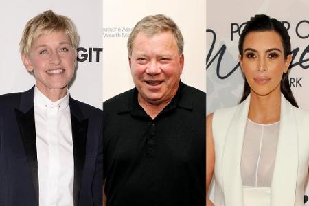 Ellen DeGeneres (l.), William Shatner (m.) und Kim Kardashian (r.) sind bereits in den App-Markt eingestiegen Ellen DeGeneres (l.), William Shatner (m.) und Kim Kardashian (r.) sind bereits in den App-Markt eingestiegen