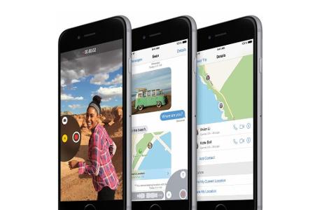 Auf dem Bild ist noch iOS 8 zu sehen. Das kommende iOS 9 soll auch auf älteren iPhones und iPads laufen Auf dem Bild ist noch iOS 8 zu sehen. Das kommende iOS 9 soll auch auf älteren iPhones und iPads laufen