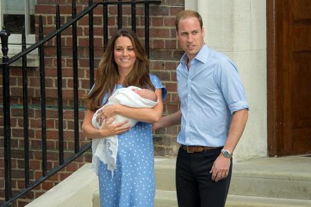 Herzogin Kate und Prinz William kurz nach der Geburt ihres ersten Kindes George Herzogin Kate und Prinz William kurz nach der Geburt ihres ersten Kindes George