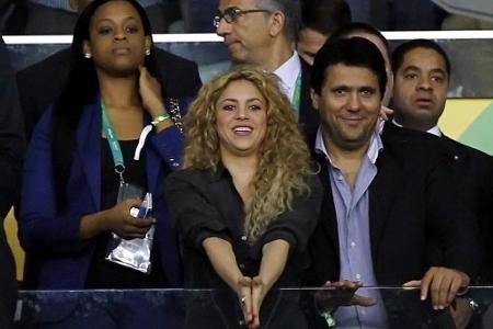 Shakira - hier beim Confed-Cup in Brasilien - unterstützt ihr Herzblatt Gérard Piqué bisweilen im Stadion