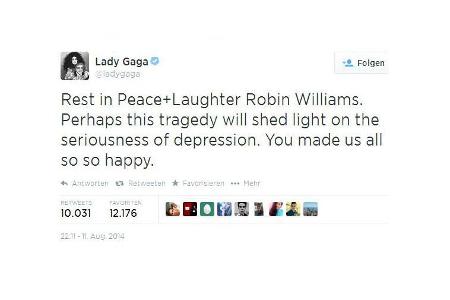 Trauer Robin Williams, lady gaga