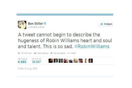 trauer Robin Williams, stiller