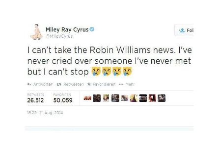 Trauer Robin Williams Miley