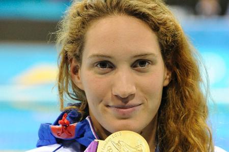 Camille Muffats größter Erfolg: Gold-Medaille über 400 Meter Freistil bei den Olympischen Spielen 2012 in London Camille Muffats größter Erfolg: Gold-Medaille über 400 Meter Freistil bei den Olympischen Spielen 2012 in London