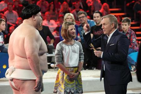Der japanische Ringkämpfer steht Rede und Antwort